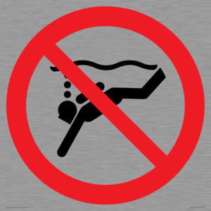Prohibition: No sub-aqua diving